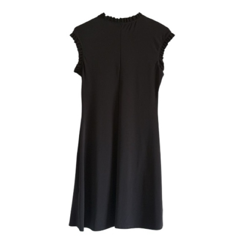 Nicole Miller Black Ruffle Sleeve Mini Dress
